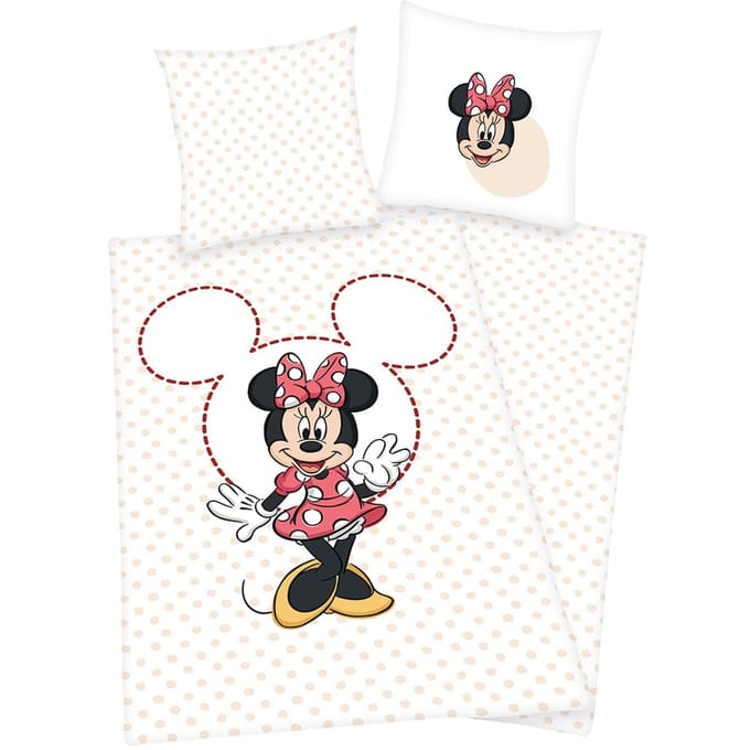 Mickey & Minnie Mouse - Disney Beddengoed - Minnie Maus - voor Geen - roze-wit