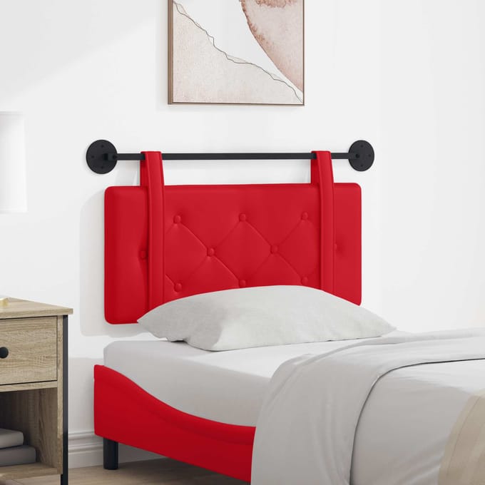 vidaXL - Hangend - hoofdbord - Rood - Kunstleer