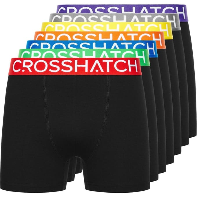 Crosshatch Heren Septet Boxershorts (Set van 7) (Veelkleurig)