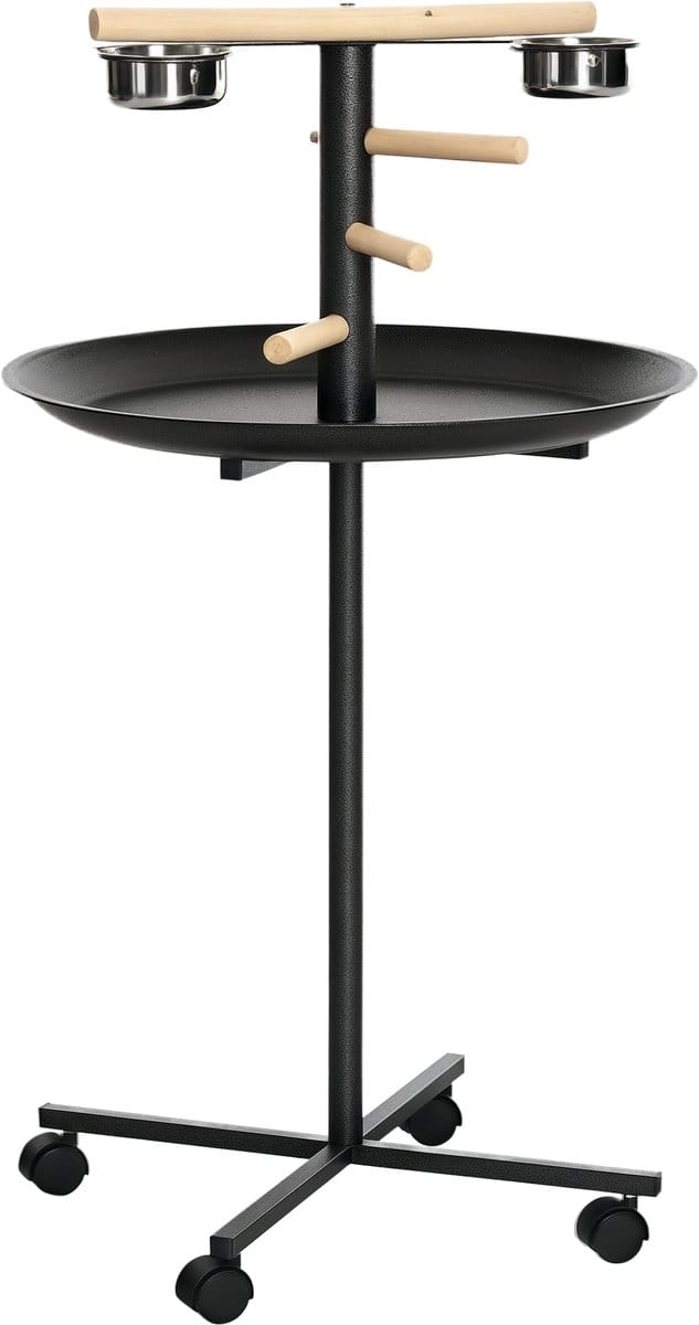 PawHut Vogelstandaard - Staal - 60x60x111cm - Grijs