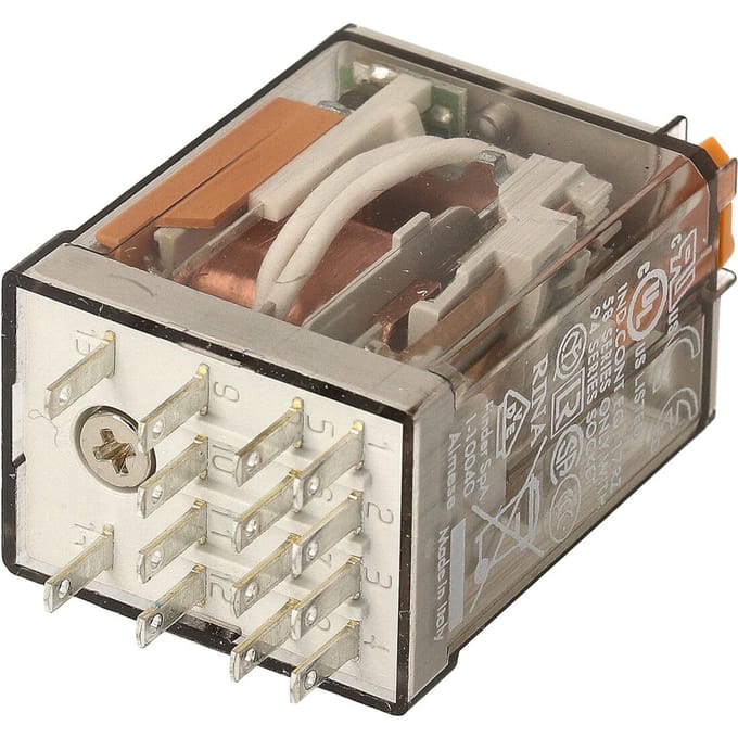 Finder 4CO Mini Industrieel Relais 7A 230V AC Met LED Test - 55.34.8.230.0050