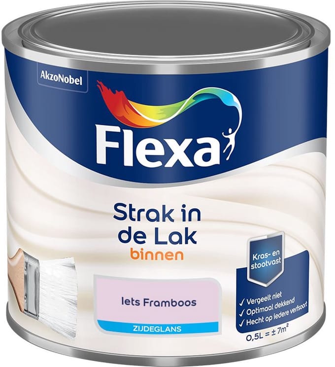 Flexa - Strak In De Lak Binnenlak Zijdeglans - Iets Framboos - Mengverf - 500 Ml