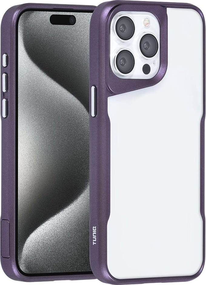 Combat-X Hoesje Geschikt voor: iPhone 14 Pro - Backcover - Paars