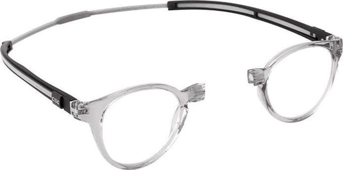 Clic leesbril Tube Pantos licht grijs +3.0