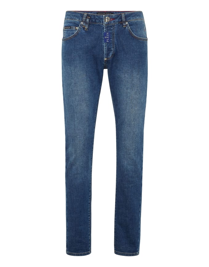 Denim Super Straight Cut Fit Trousers Hexagon