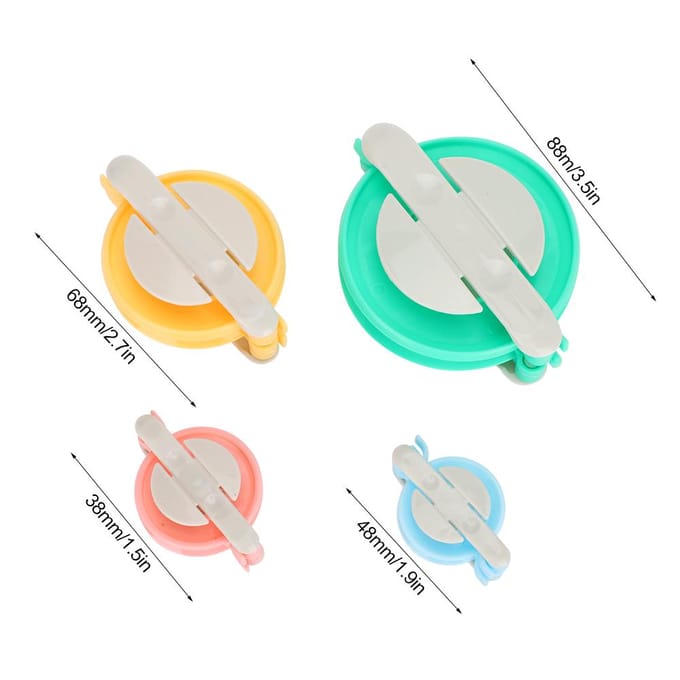 4 Maten Pompon Maker Plastic DIY Pluisbal Weven Handwerk Breigereedschap Set beige