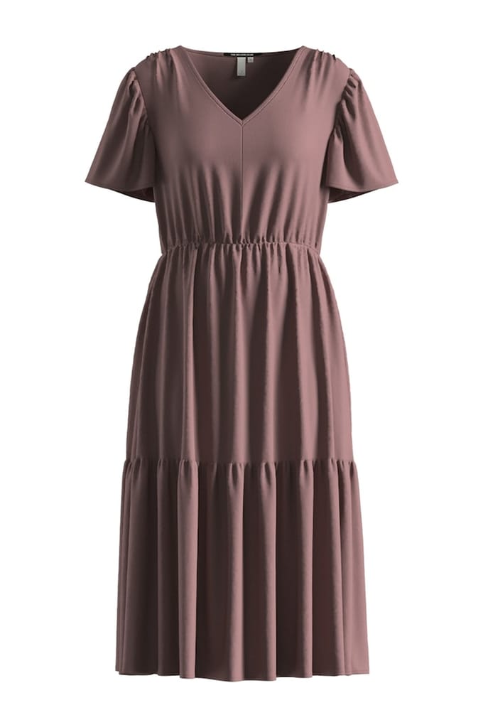 s.Oliver Qs Dresses Mauve Größe: 42 | Midikleider Outlet | Damen | Violett
