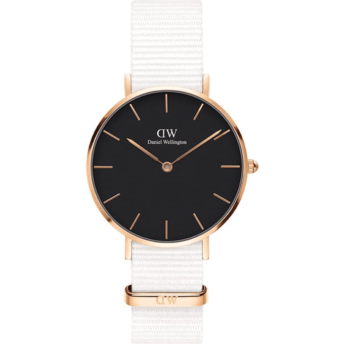 Daniel Wellington DW Watch Petite Dover Black Rose Gold 28mm