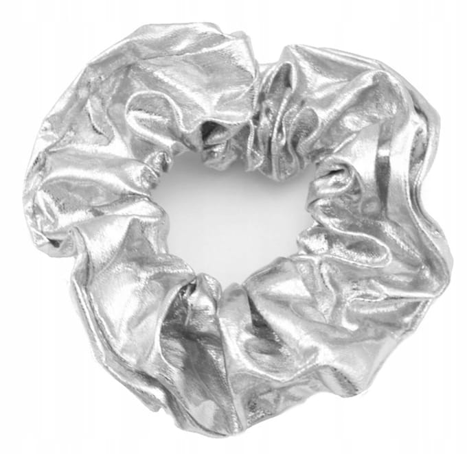 Metalen Scrunchie Haarband met Eikel - Zilver