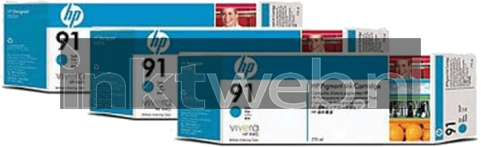 HP 91 3-pack cyaan (Origineel)