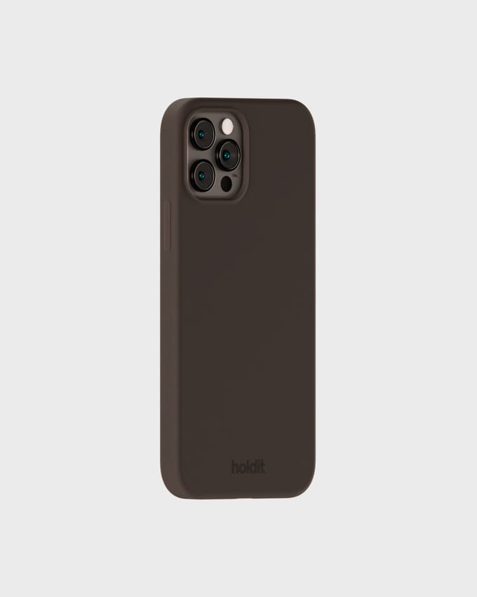 Holdit Silicone Case geschikt voor Apple iPhone 12 (Pro) - Chocolate