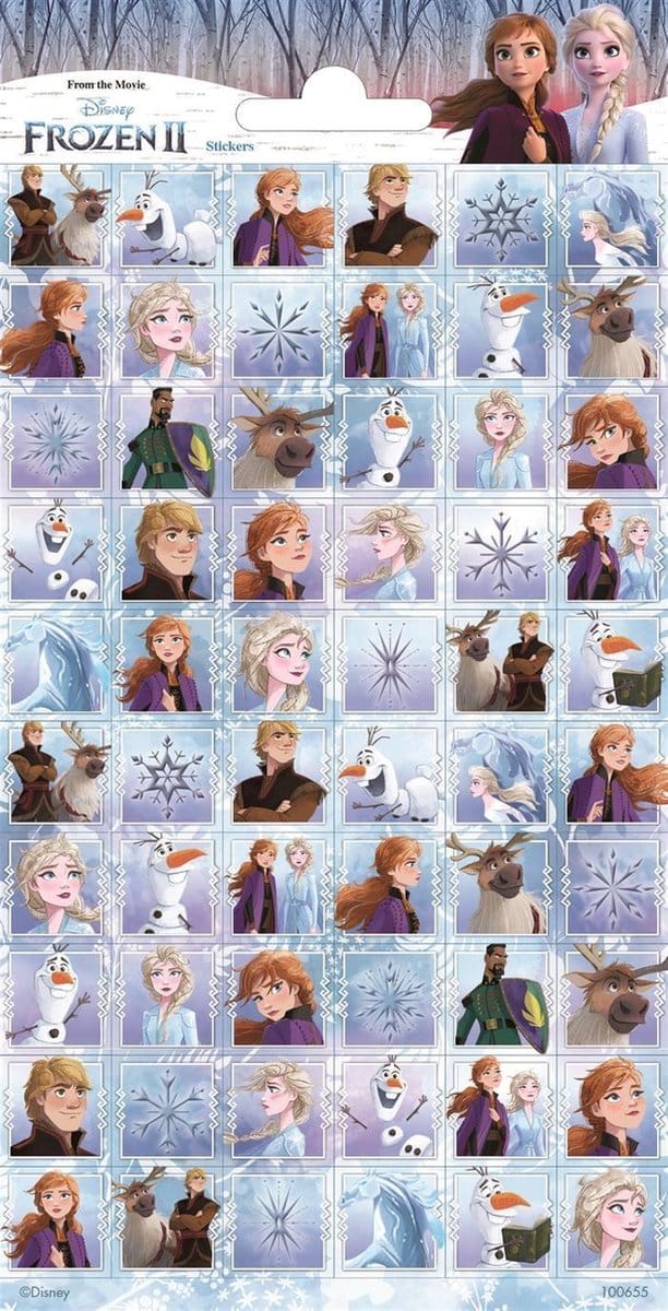 Frozen Stickerset Frozen 2 Junior Blauw 60 Stuks
