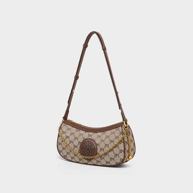 Tas Dames Tas Crossbody Grote Capaciteit Knödel Canvas Tas Schouder Commuter Tas brown