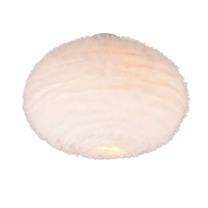 Reality Leuchten Bont plafondlampje, Ø 50 cm, zandkleurig, synthetisch pluche