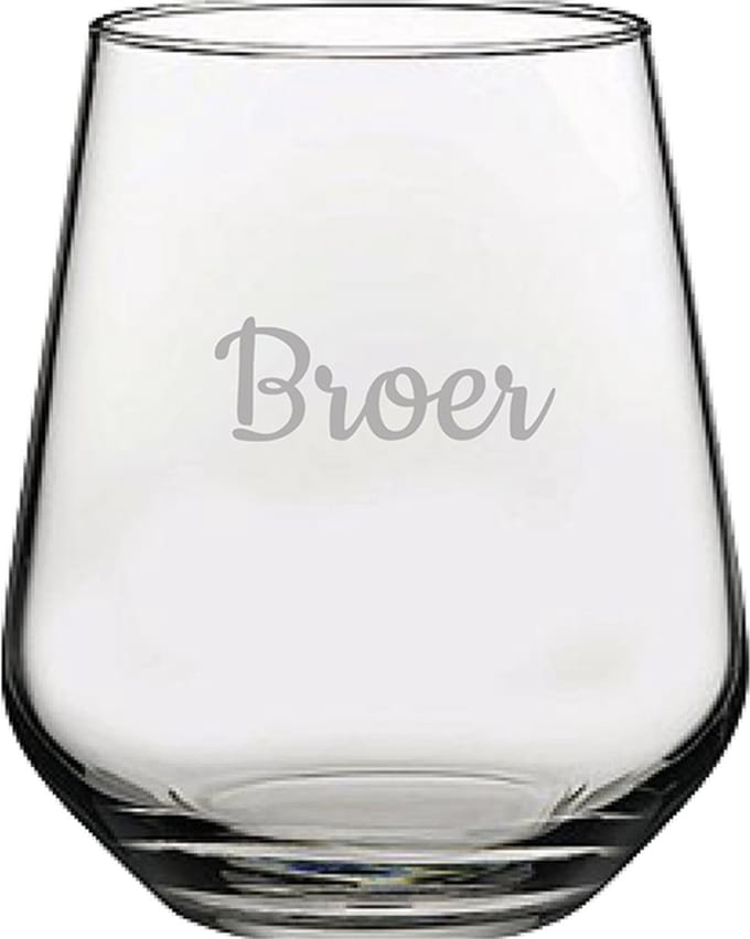 Gegraveerde Drinkglas 42,5cl Broer
