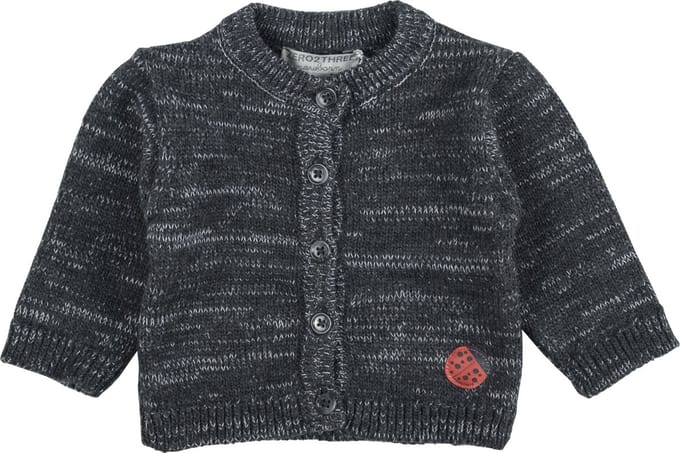 Zero2three - Cardigan - Donkergrijs mélange - Maat 50