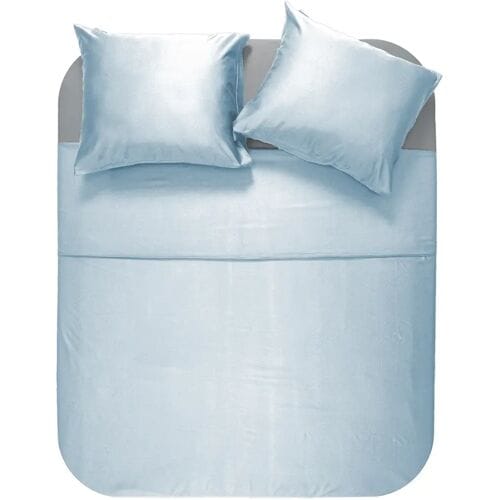 Primaviera DeLuxe Dekbedovertrek Uni Bamboe Blauw - Eenpersoons 140 x 200/220 cm + 1 kussensloop