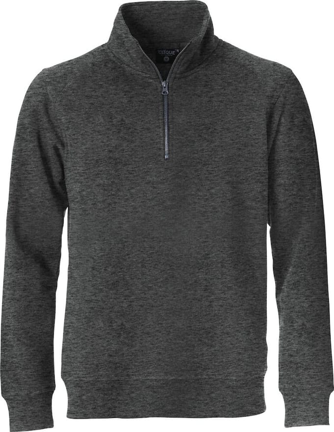 Clique Classic Half Zip 021043 - Antraciet Melange - S