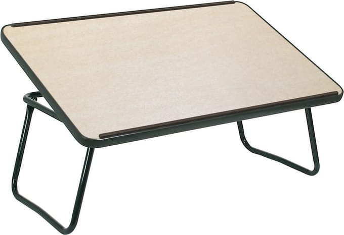 Moretti Bedtafel met kantelbaar blad en inklapbaar - Licht - Licht bruin/Zwart