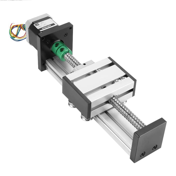 1204 Kogelomloopspindel Lineaire Slede Slaglengte Lange Tafel Actuator met Stappenmotor 100 mm Slag