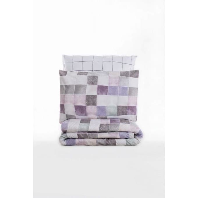 Parure de lit - 1 housse de couette 220 x 240 cm + 2 taies d'oreiller 60 x 60 cm - 100% coton renforcé - Rose