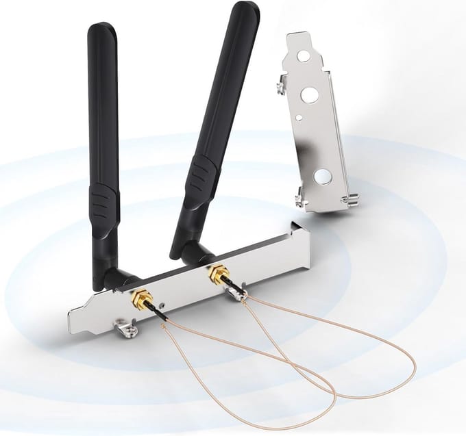 WiFi Antenne Set - Dubbelband Antenne - Netwerkverbetering Thuis - 8dBi Omni Directioneel - 20 cm Kabel - Zwart