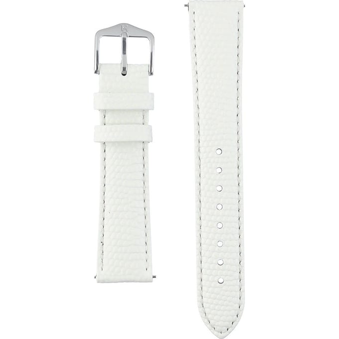 Hirsh Horlogeband Rainbow Wit - Leer - 18mm