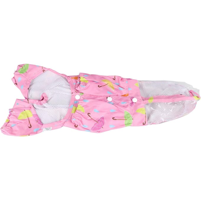 Imperméable réfléchissant pour animaux de compagnie Jambes couvertes Mignon Imperméable Doux pour la peau Chien à capuche Imperméable pour l'extérieur 2XL white