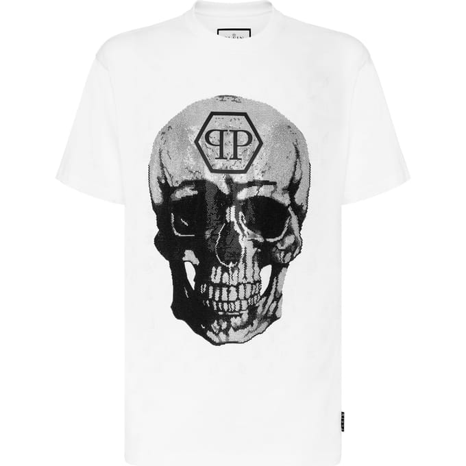T-Shirt Ronde Hals Skull And Plein