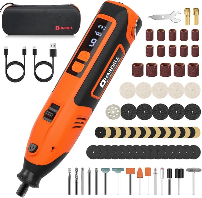 Accu Roterende Multitool Set 12V – Multifunctioneel Slijp-, Graveer- en Polijstgereedschap met 80 Delige Accessoires