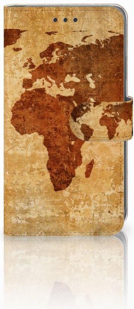 Apple iPhone Xr Flip Cover Wereldkaart