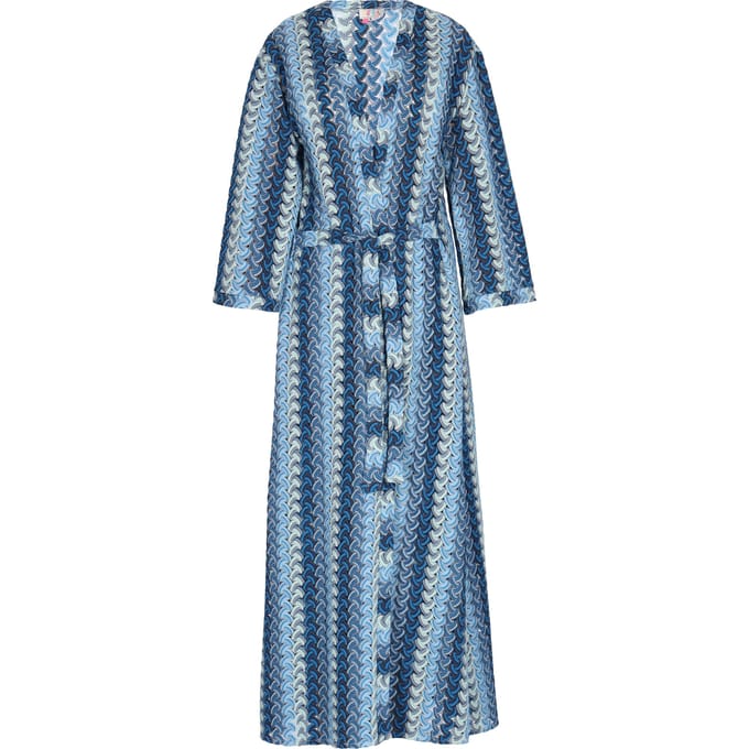IZIA Kimono Dames Blauw Veelkleurig