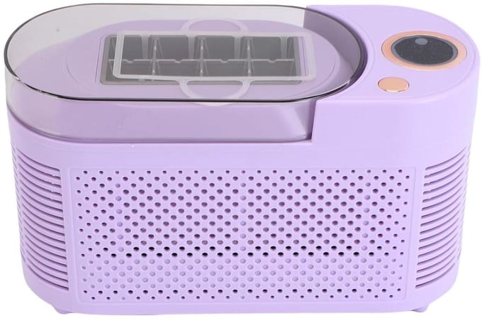 Draagbare Ijsmachine - Compacte Maker - Snelle Drankjes Koelen - Dubbele Ijsstijl - 8 Blokjes/10 Min - Zilver