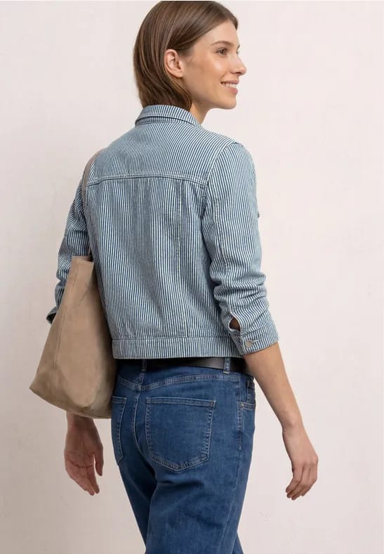 Jeans blouson met ritssluiting