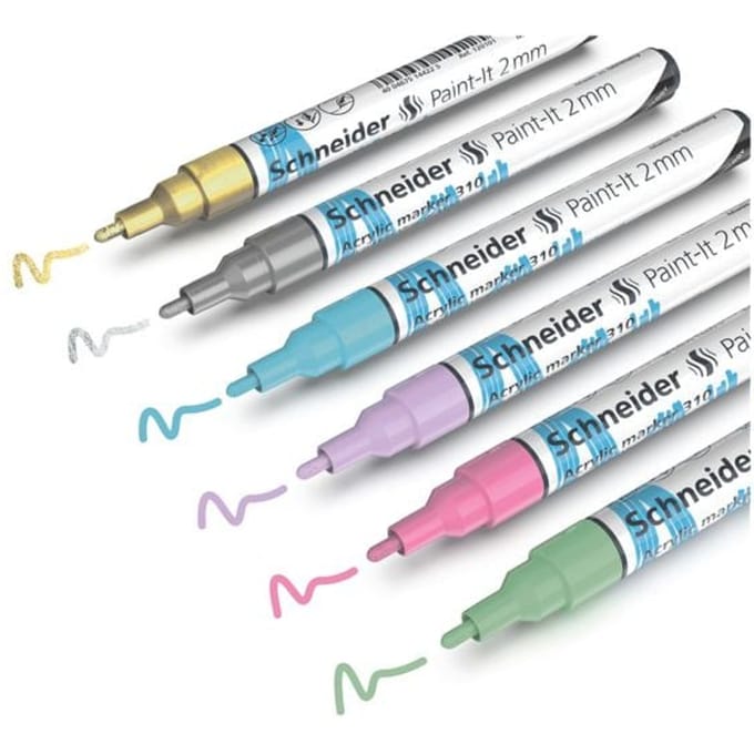Schneider acrylmarker - Paint-It 310 - 2mm - etui 6 stuks - S-120196