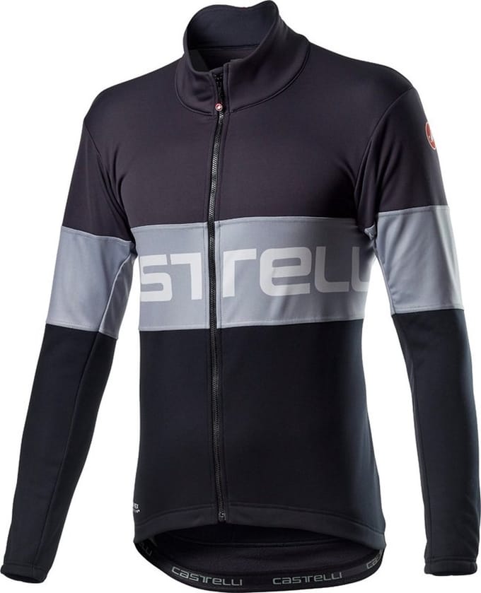 Castelli Fietsjack Lange mouwen Heren Grijs Grijs - Prologo Jacket Dark Gray Vortex Gray Light Bl - M