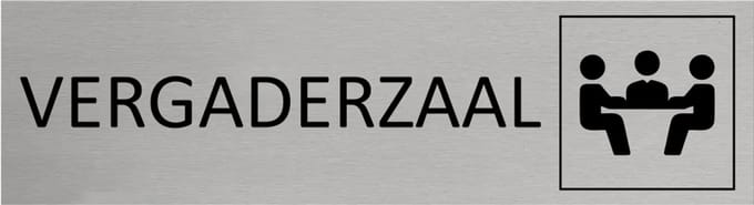 CombiCraft Aluminium deurbordje Vergaderzaal 165x45mm - per stuk