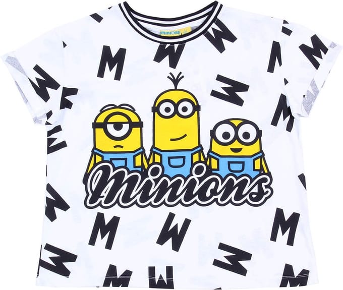 Zwart-witte korte top MINIONKI