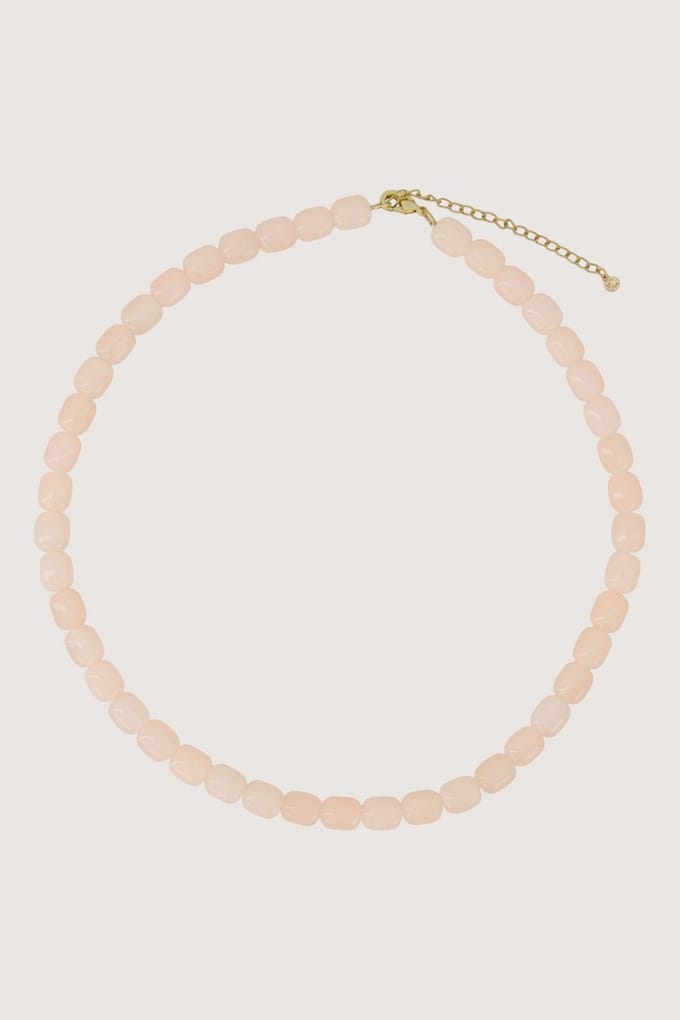 Zusss Smalle Kralen Ketting Soft Pink