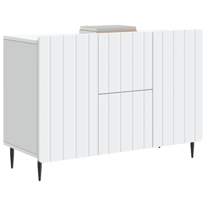 vidaXL - Dressoir - Wit - 89 - x - 34,5 - x - 62 - cm - Bewerkt - hout