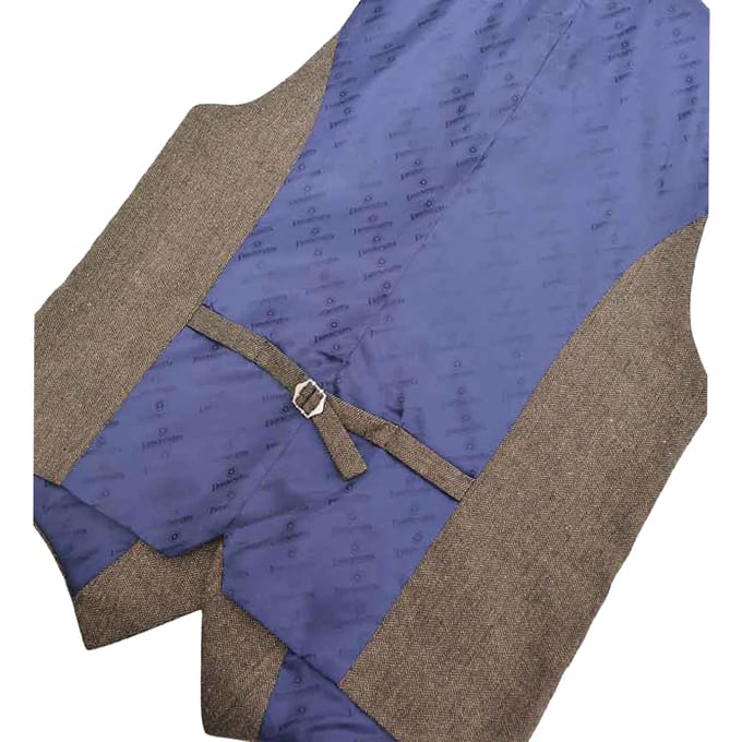 Lambretta Heren Morgan Herringbone Gilet (Bruin)