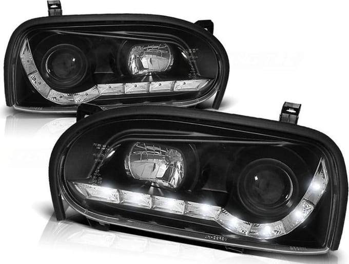 Koplampen met parkeerlicht VW GOLF 3 09 91-08 97 ZWART