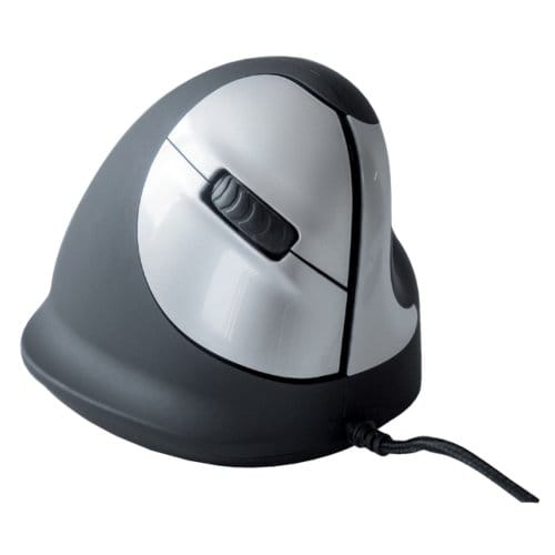 R-GO Tools RGOHE Ergonomische muis USB Optisch Zwart, Zilver 4 Toetsen 3500 dpi Ergonomisch