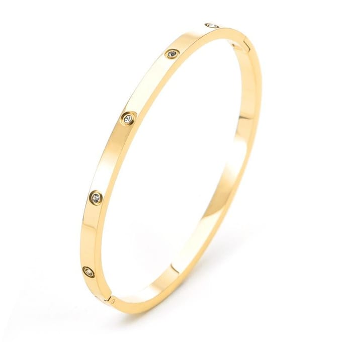 4MM Diamantgesp Armband, Lichte Luxe High-end Sieraden goud