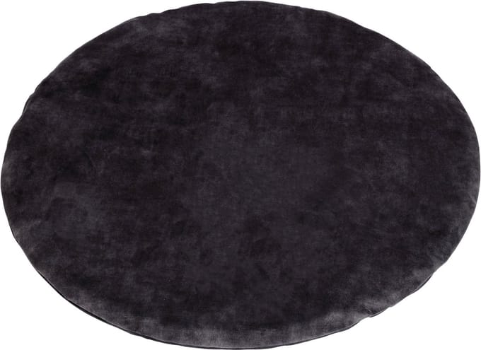 Kidsmill Velours Boxmatras Hoes Rond Graphite 90 cm
