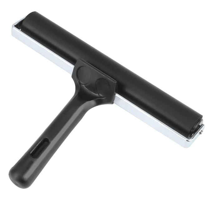 Rubberen Brayer Roller Verfkwast Inkt Applicator Kunst Handwerk Olieverf Gereedschap black