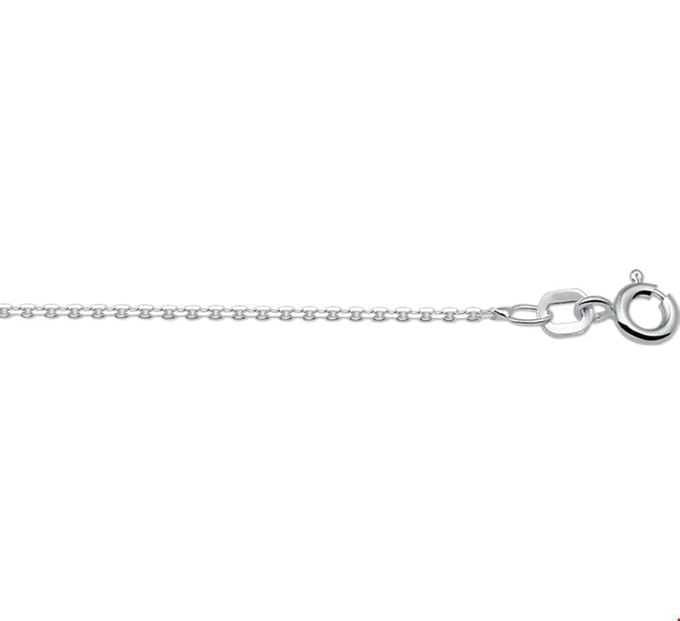 Zilveren Collier anker gediamanteerd 1 1018794 38 cm