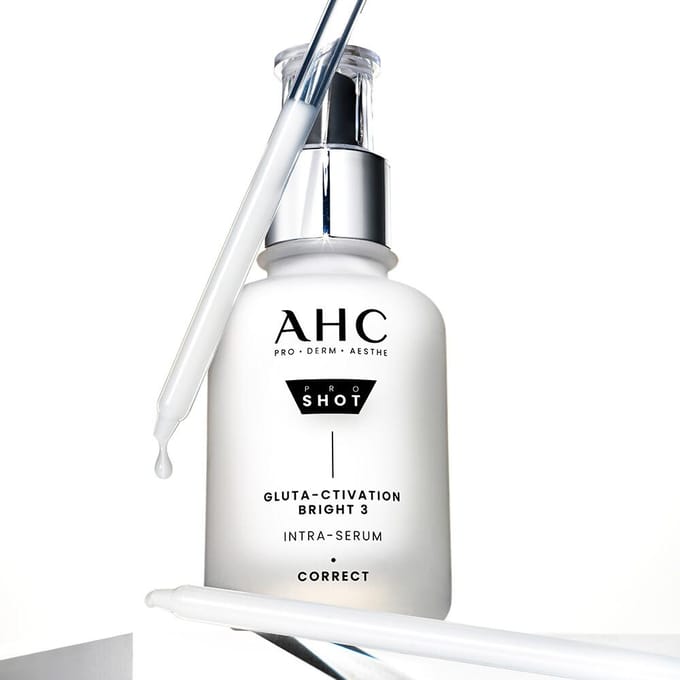 AHC Pro Shot GlutA-ctivering Bright 3 Intra-Serum 40ml Speciale Set (+Oogcrème 10ml) gray