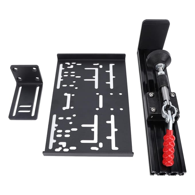 PC USB Simulator Schakelpook Handrem met Quick Release Bureaubevestiging L-vormige Klemhendel Kit voor G black