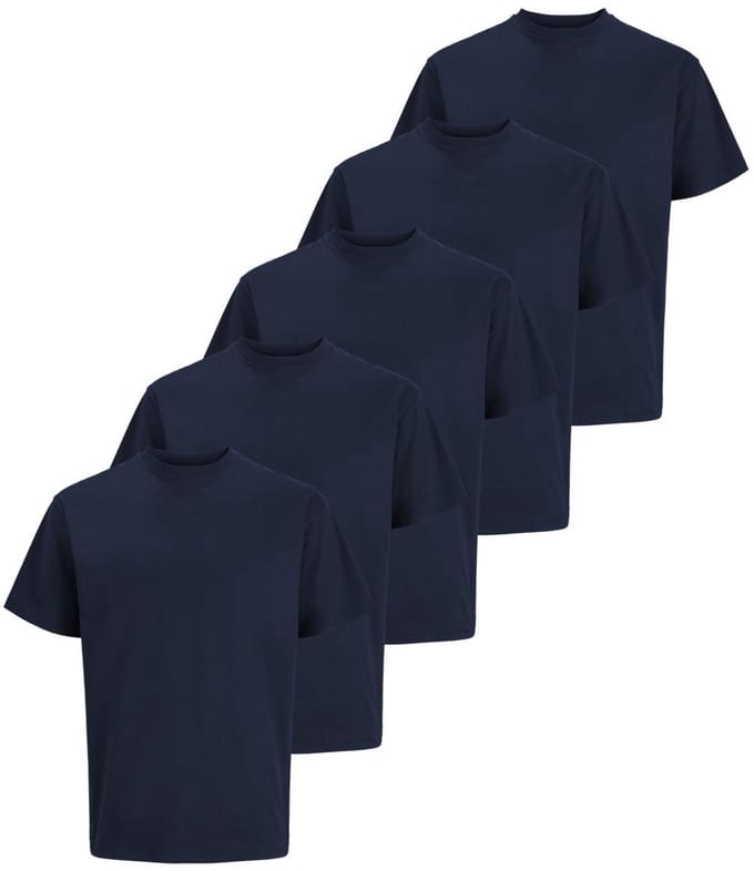 Jack & Jones Heren t-shirt 5 pack Organic Relaxed